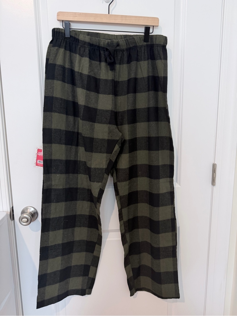 Men's Olive Green & Black Plaid Jogger Pants
